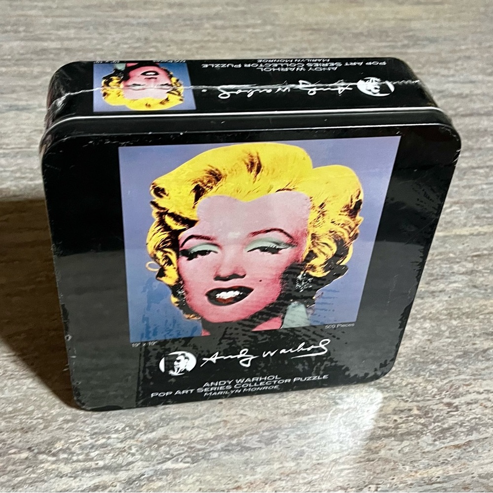 New Andy Warhol Pop Art Series Collector Puzzle Tin Marilyn Monroe